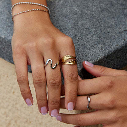 Penelope Clean Gold-Tone Ring for Daily Wear