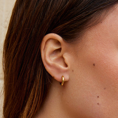 Mini Gold-Tone Hoop Earrings Set of Three