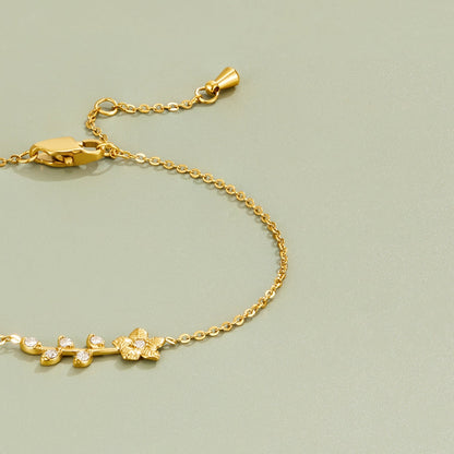 Trailing Crystal Vine Gold-Tone Bracelet