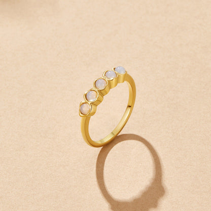 Full Eternity Band Ring with a Golden Glow