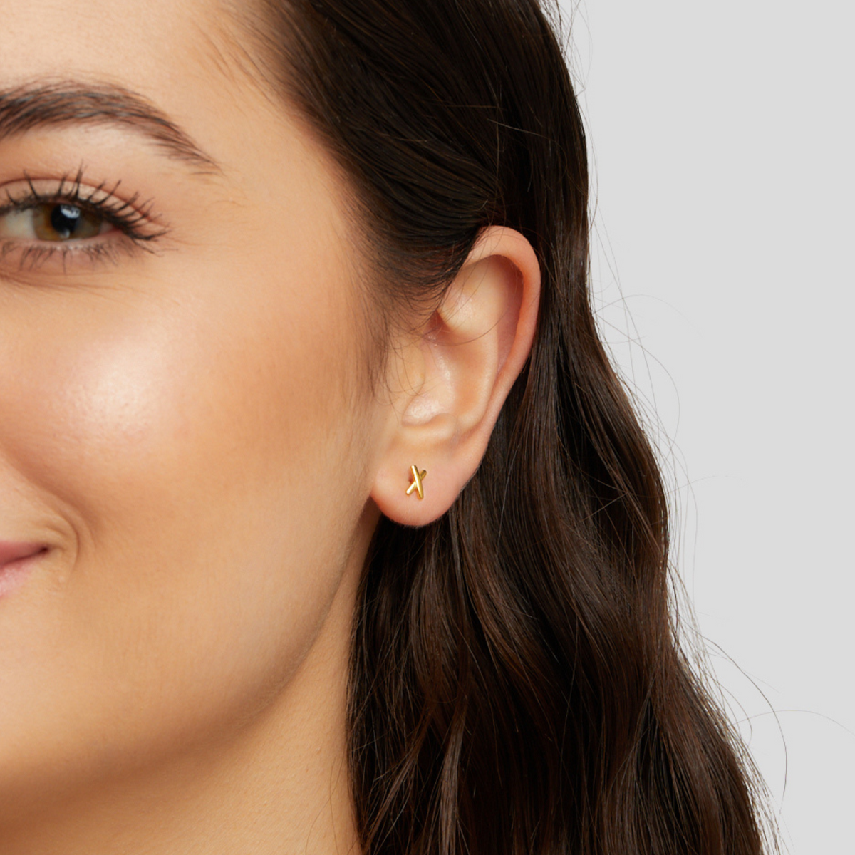 Little Cross Kiss Everyday Stud Earrings