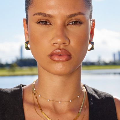 Atlantis Hoop Earrings in Cool Jade Green
