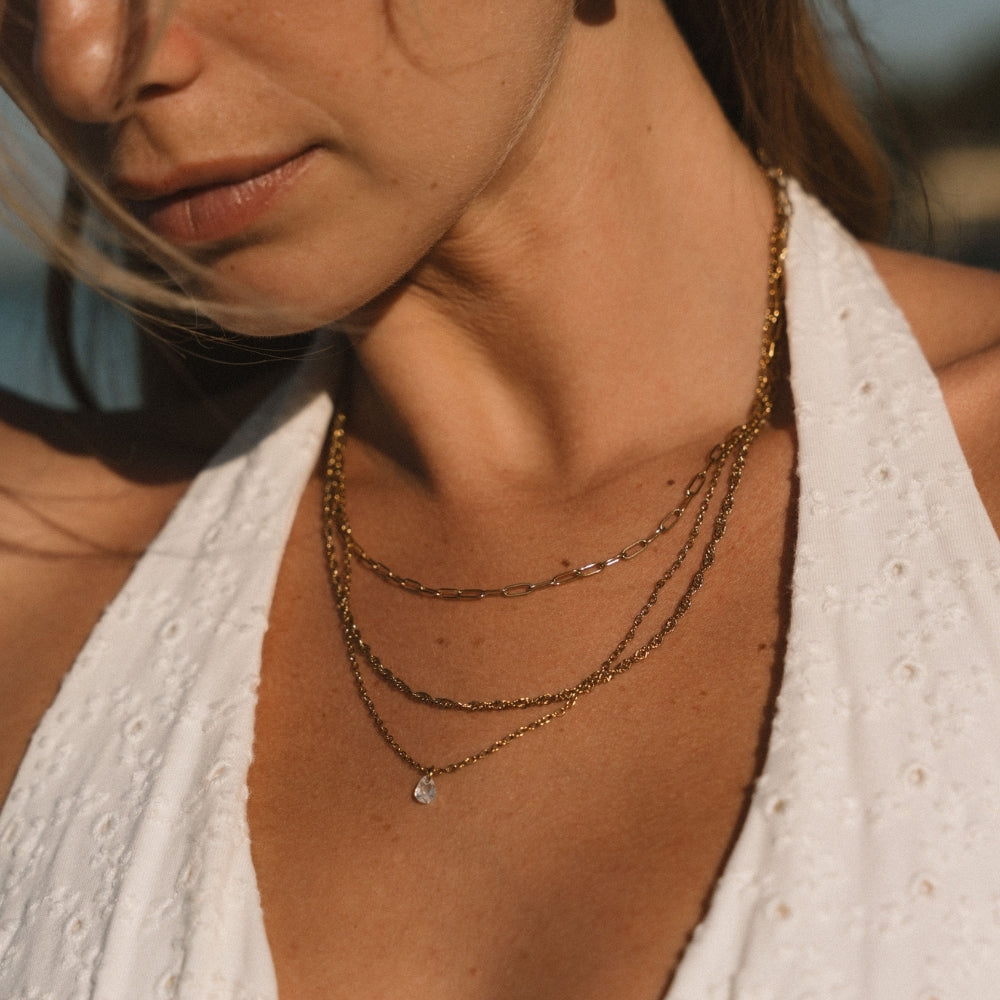 Jana Three-Strand Chain Necklace