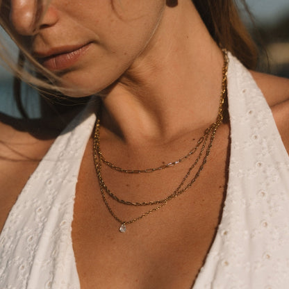 Jana Three-Strand Chain Necklace