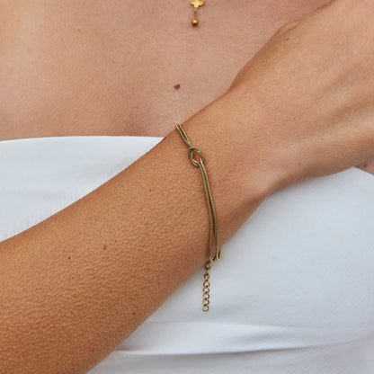 Soft Knot Gold-Tone Bracelet