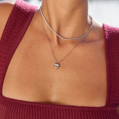 Cordelia Single Crystal Silver-Tone Necklace