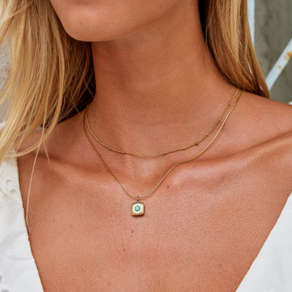 Lara Antique-Style Gold-Tone Pendant Necklace