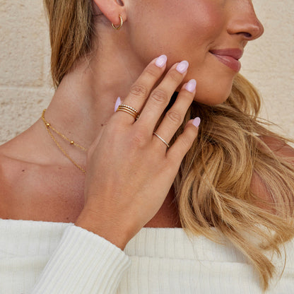 Elowyn Stacked Fine Crystal Band Ring