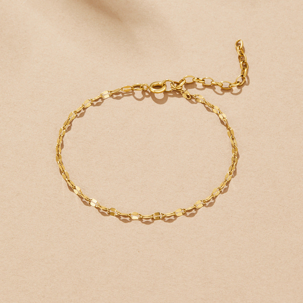 Leila Fine Draped Slim Gold-Tone Bracelet