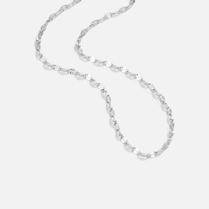 Leila Smooth Silver-Tone Link Necklace