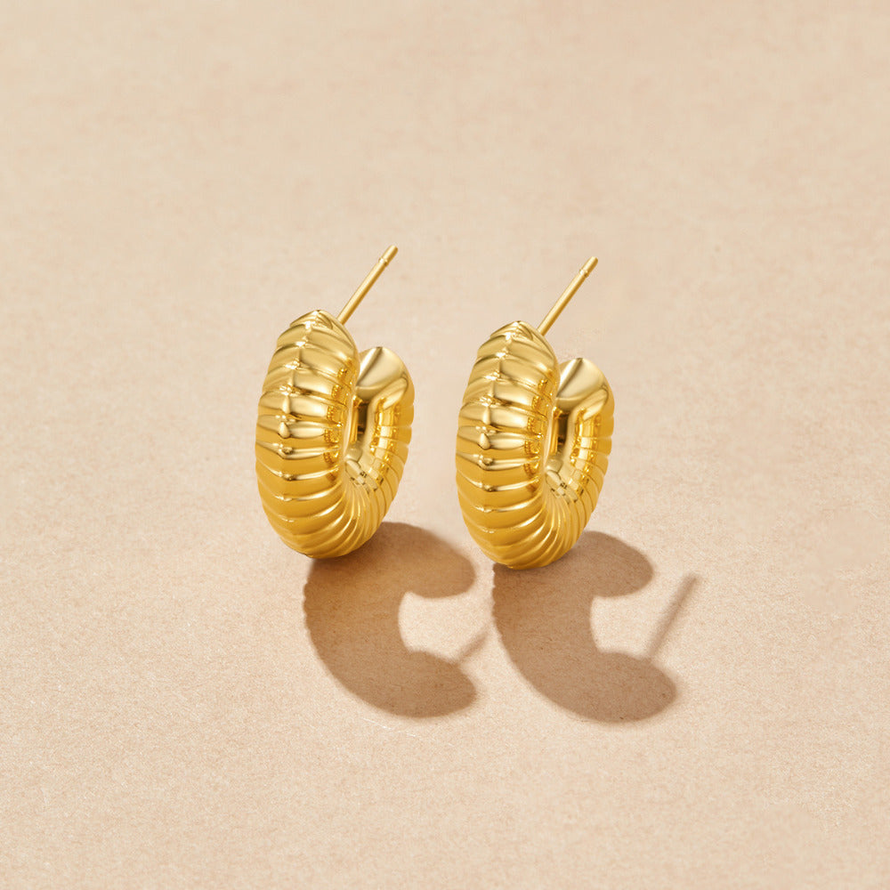 Lulu Lightly Coiled Spring Hoop Earrings
