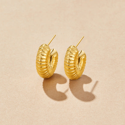 Lulu Lightly Coiled Spring Hoop Earrings