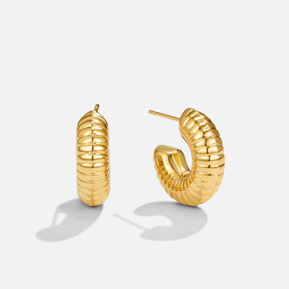 Lulu Lightly Coiled Spring Hoop Earrings