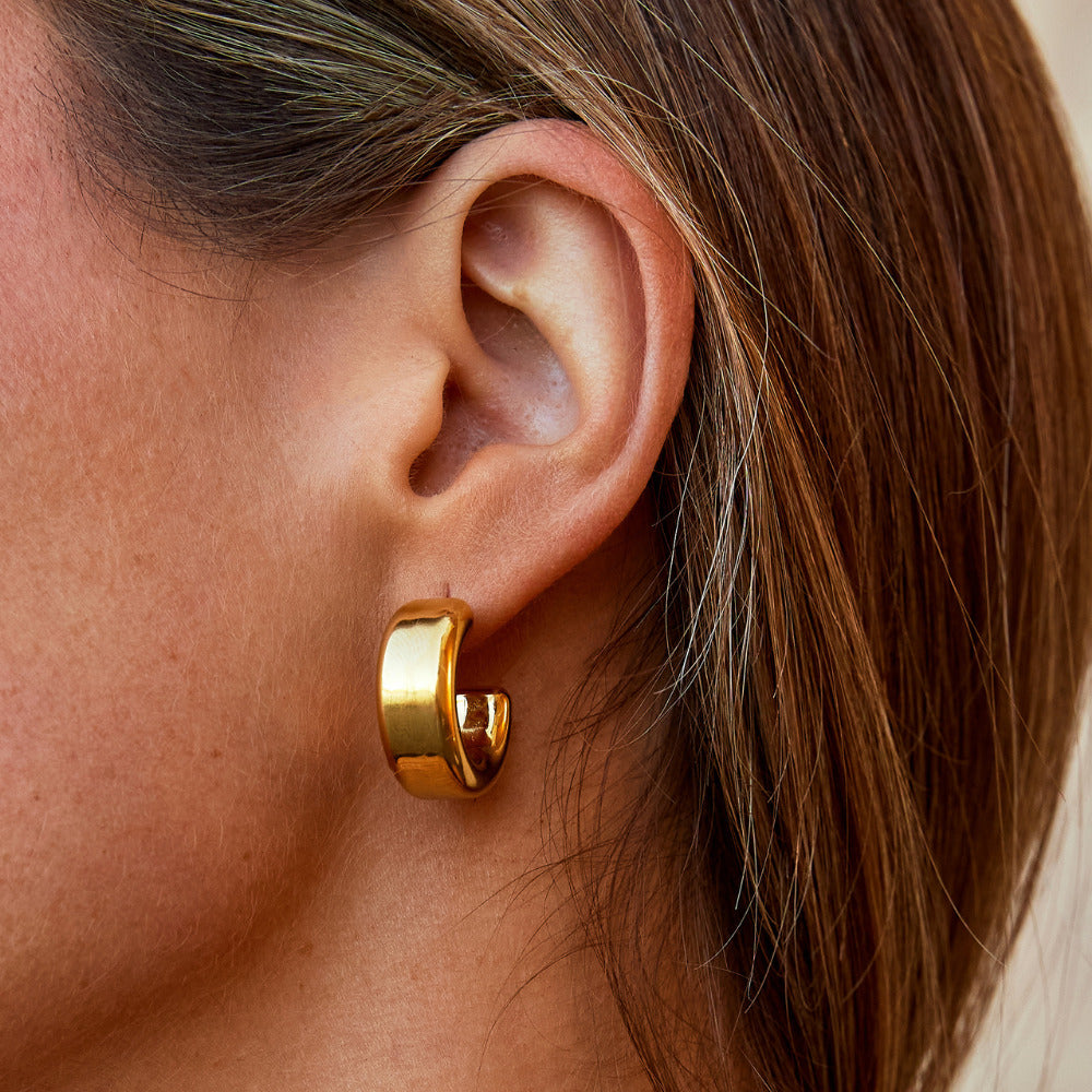 Mari Neat Little Half Hoop Earrings