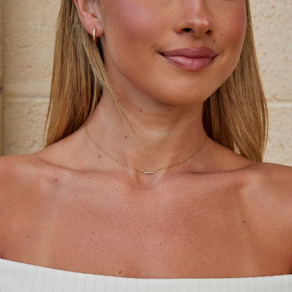 Missy Slim Crystal-Set Bar Pendant Necklace
