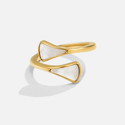 Mother of Pearl Inlay Fine Band Ring