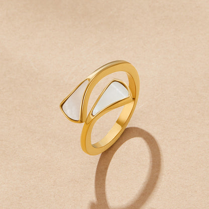 Mother of Pearl Inlay Fine Band Ring