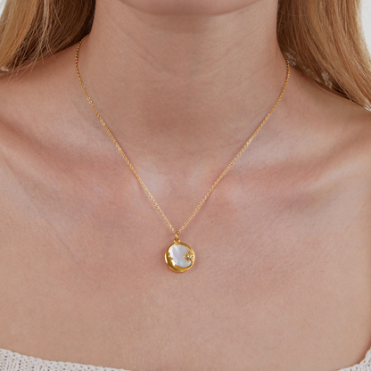 Crescent and Star Charm Necklace