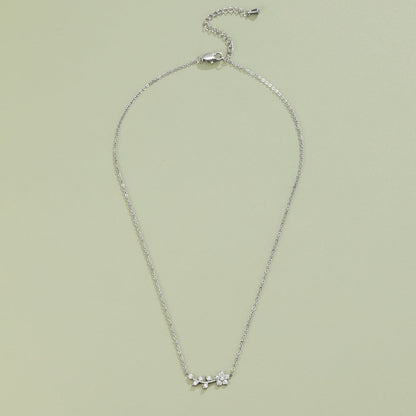 Trailing Crystal Vine Silver-Tone Necklace