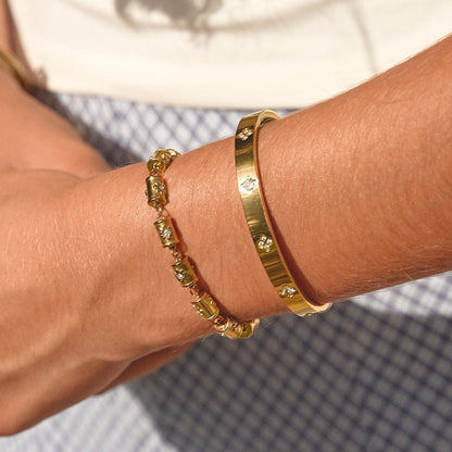 Stellar Rounded Barrel Link Bracelet