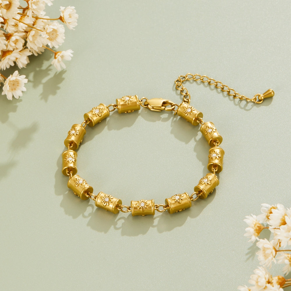 Stellar Rounded Barrel Link Bracelet