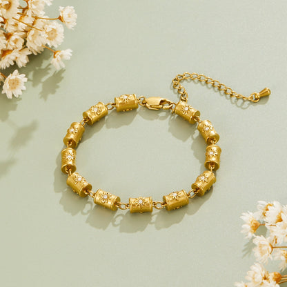 Stellar Rounded Barrel Link Bracelet