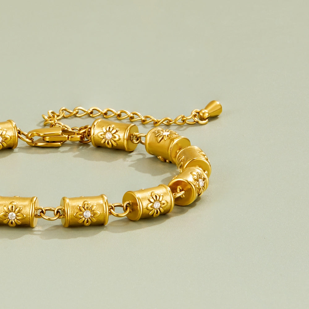 Stellar Rounded Barrel Link Bracelet