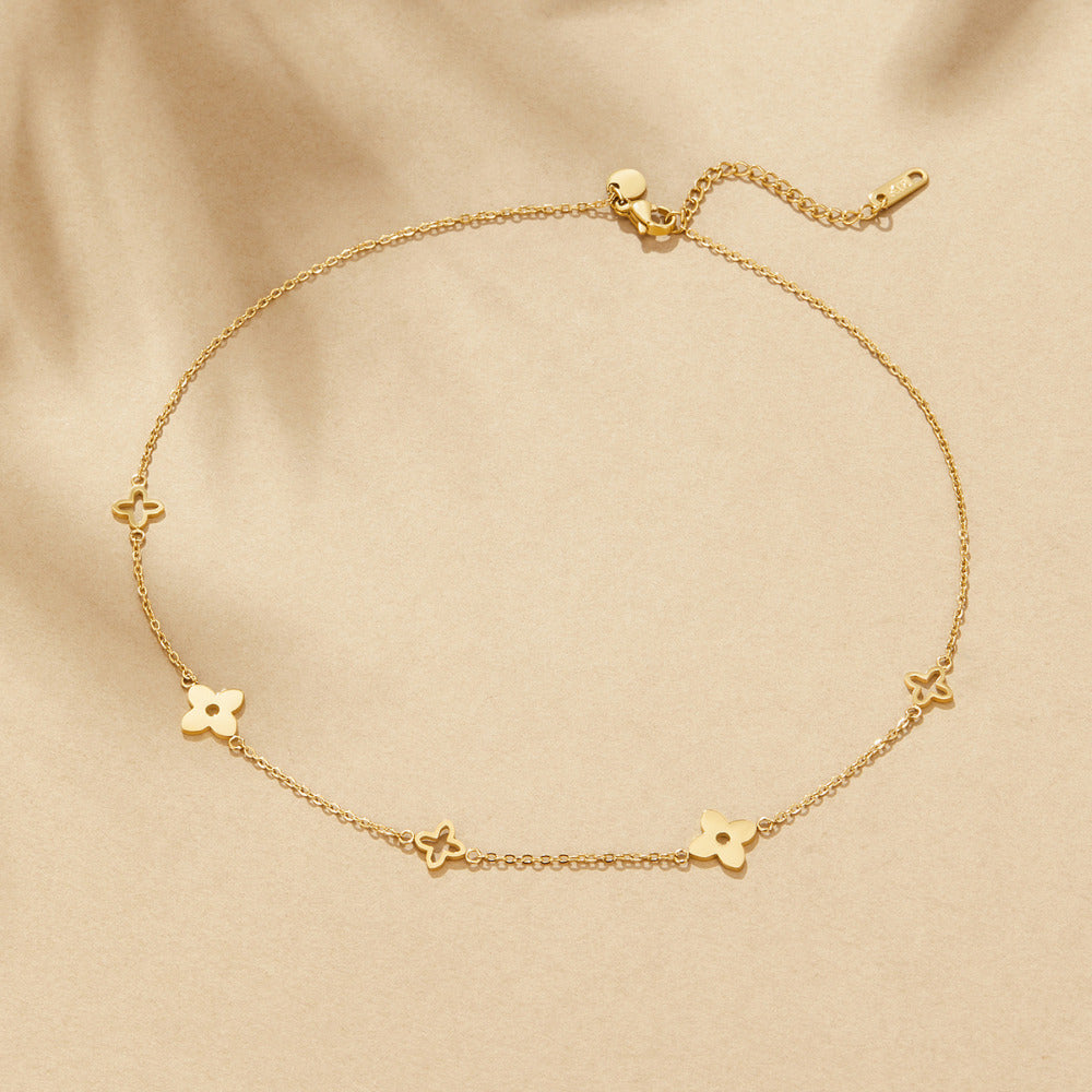 Tori Single Petal Charm Necklace
