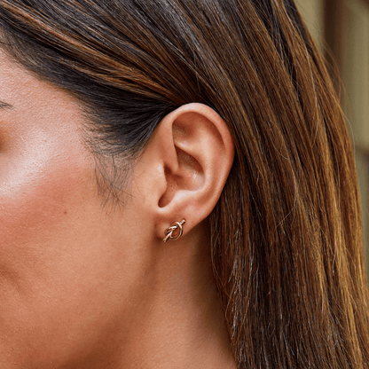 Adela Softly Tied Knot Post Stud Earrings
