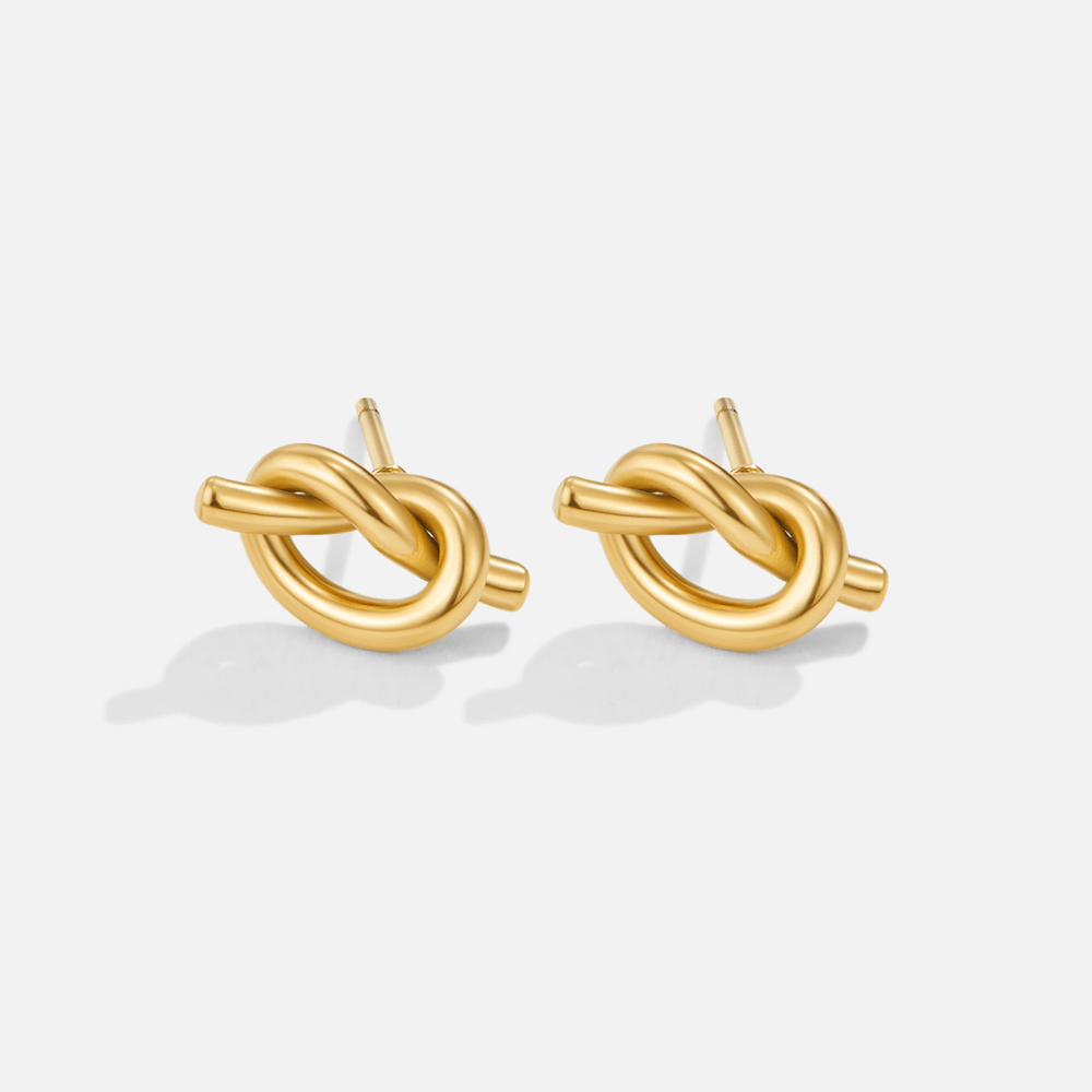 Adela Softly Tied Knot Post Stud Earrings