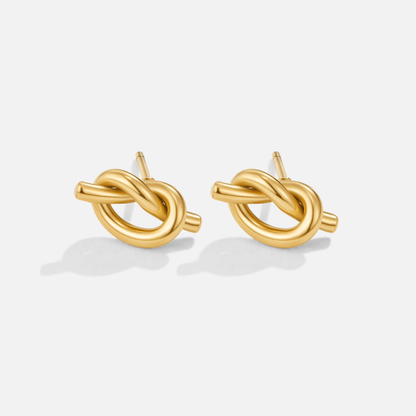 Adela Softly Tied Knot Post Stud Earrings