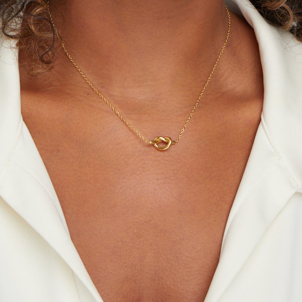 Adela Looped Knot Pendant Necklace