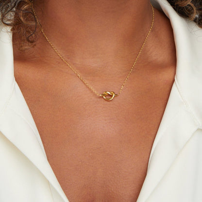Adela Looped Knot Pendant Necklace