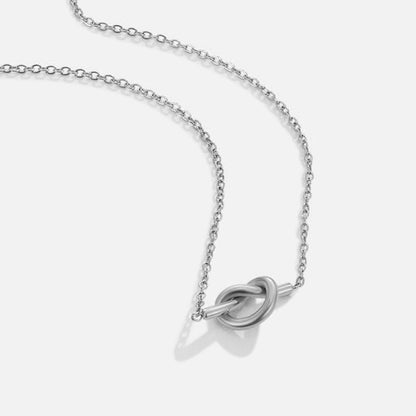 Adela Small Knot Silver-Tone Chain Necklace