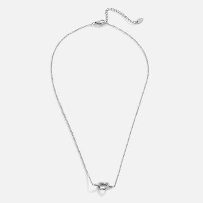 Adela Small Knot Silver-Tone Chain Necklace