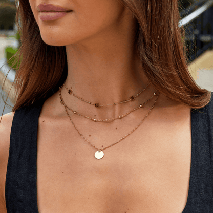 Alberta Warm Red Crystal Drop Chain Necklace