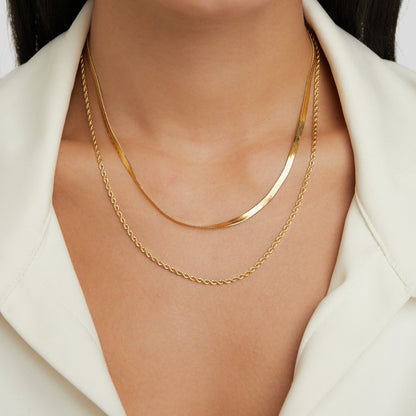 Alexandra Warm Gold-Tone Layered Chain Necklace