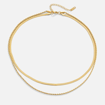 Alexandra Warm Gold-Tone Layered Chain Necklace