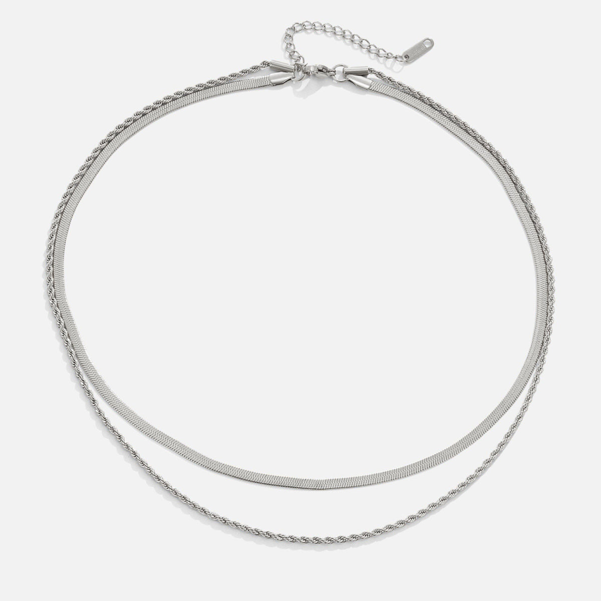Alexandra Silver-Tone Two Row Layered Necklace