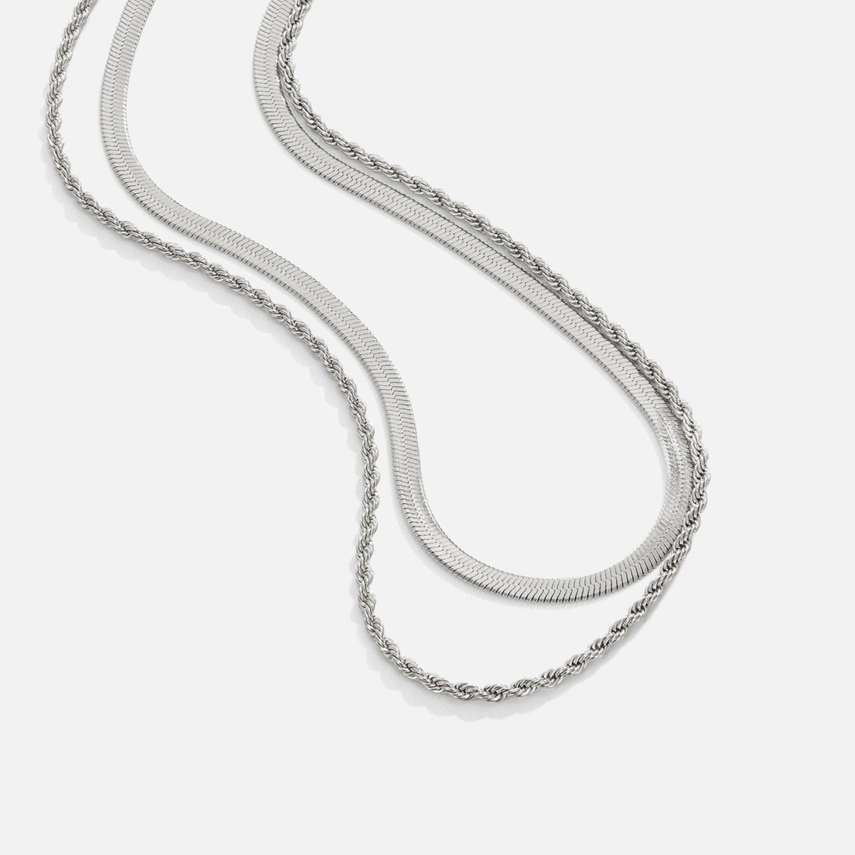 Alexandra Silver-Tone Two Row Layered Necklace