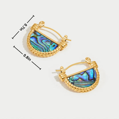 Amalfi Turquoise Blue Shell Drop Earrings