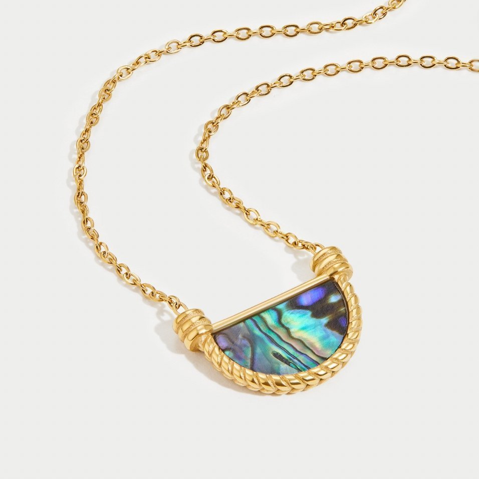 Amalfi Shell and Blue Bead Necklace