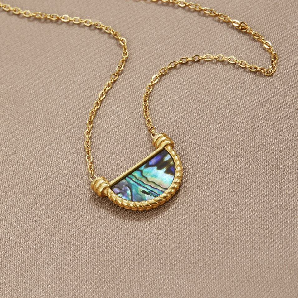 Amalfi Shell and Blue Bead Necklace