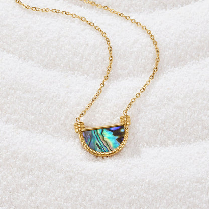 Amalfi Shell and Blue Bead Necklace