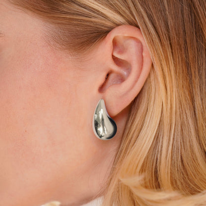 Amara Mini Teardrop Silver-Tone Drop Earrings