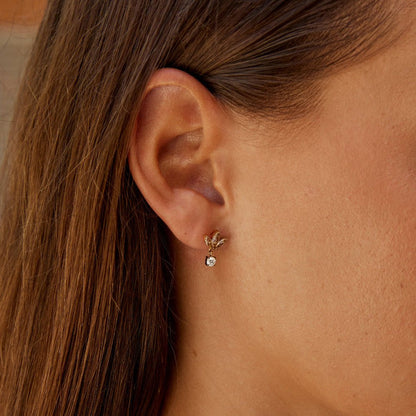 Amara Clear Crystal Flower Stud Earrings
