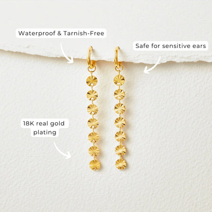 Amari Flat Round Disc Gold-Tone Earrings