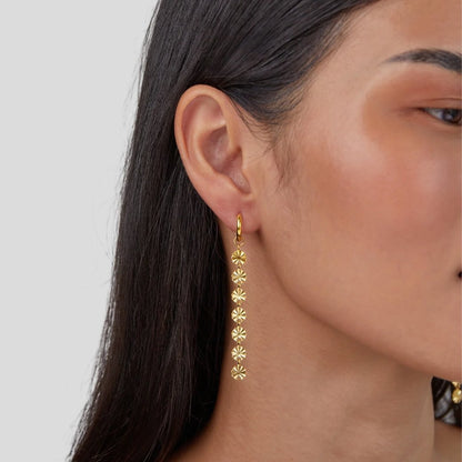 Amari Flat Round Disc Gold-Tone Earrings