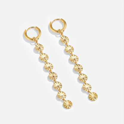 Amari Flat Round Disc Gold-Tone Earrings