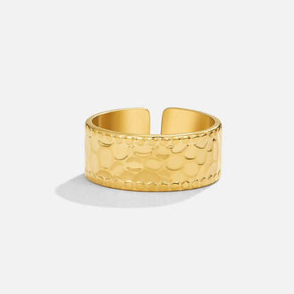 Amaya Softly Hammered Gold-Tone Band Ring